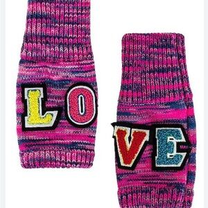 Jocelyn Multi Knit LOVE Fingerless Gloves